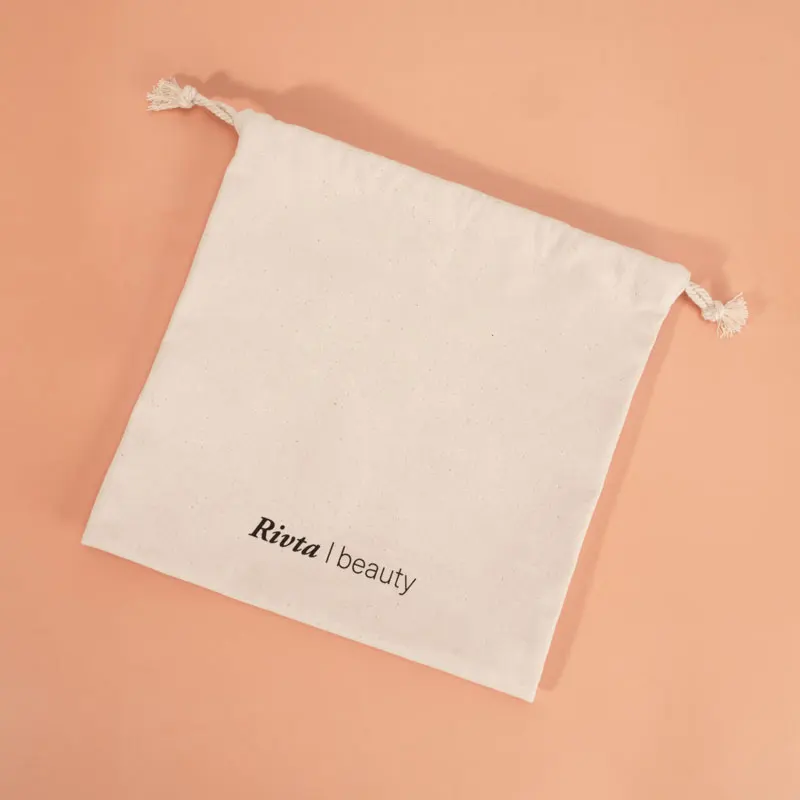 Custom Portable Flat Lazy Travel Women Make Up Cosmetic Pouch Drawstring Makeup Bag