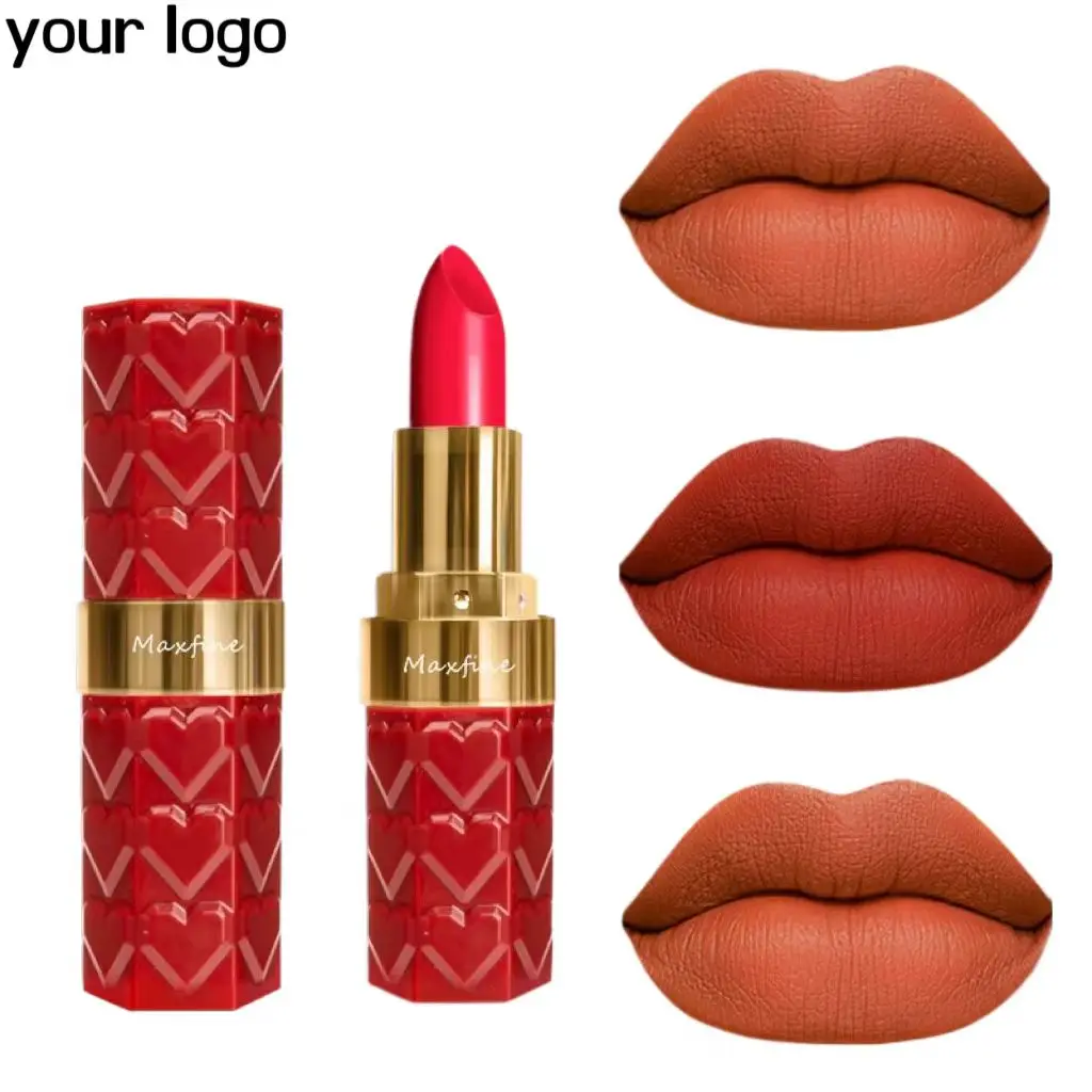 Simple smooth Liquid lipstick Velvet Matte Makeup Lipstick Waterproof Pigment Long Lasting Lipstick