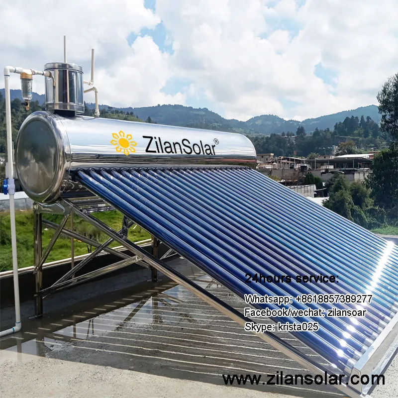 120liters stainless steel solar water heater for Peru with 5liters assitant tank