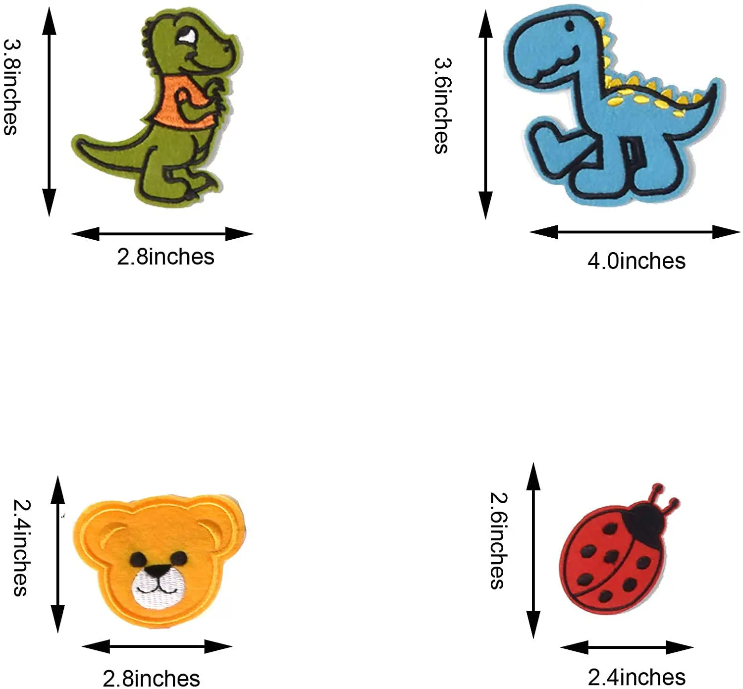 Custom Embroidered Patches, Bright Vivid Colors, Sew On/Iron On Patch Applique for Clothes Dress Hat Jeans DIY Accessories