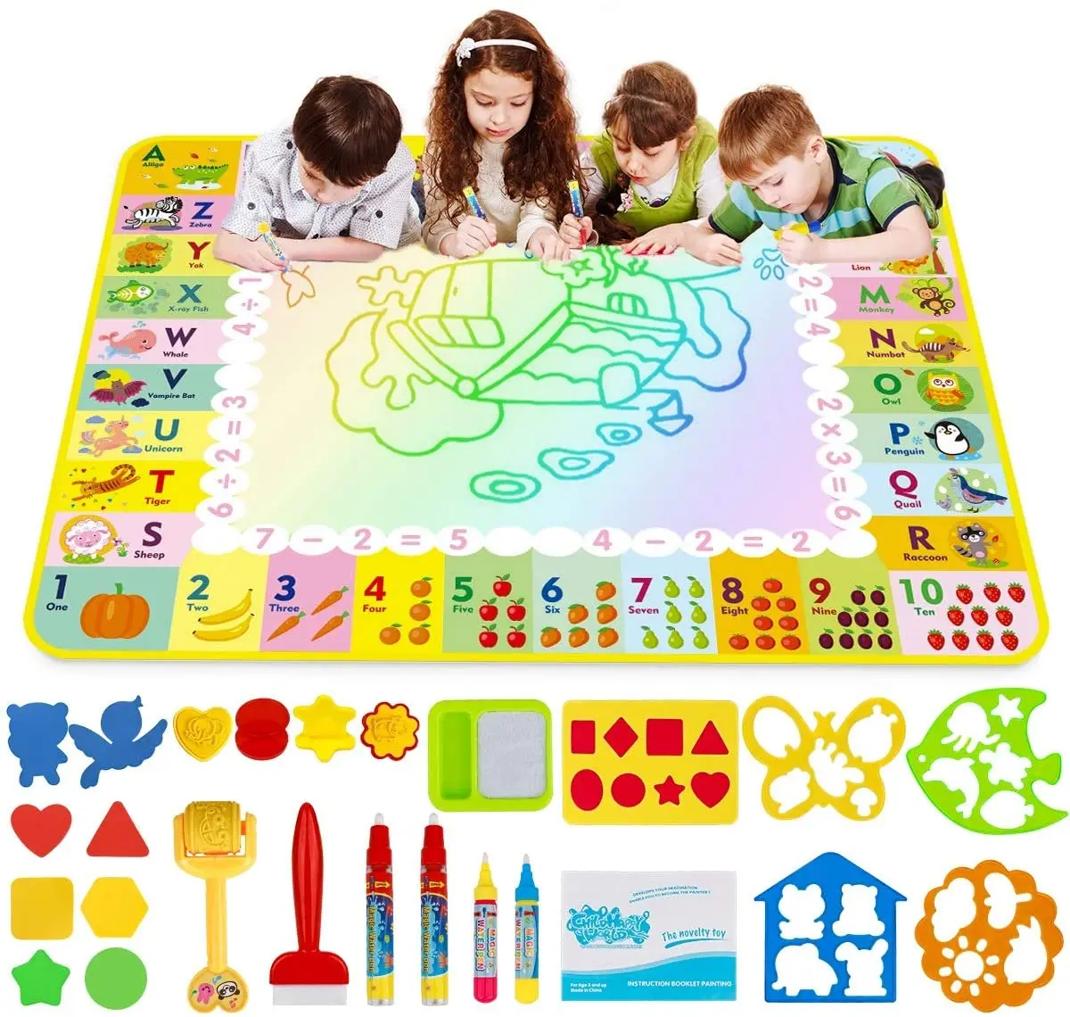 Handmade Water Drawing And Painting Craft Mat Kid Developmental Educational Toy For Child
