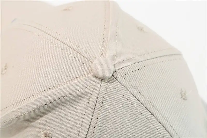Wholesale 6 Panel 100% Cotton Custom No Brand 3D Embroidery LOGO Letters Brass Buckle Adjuster Baseball Cap