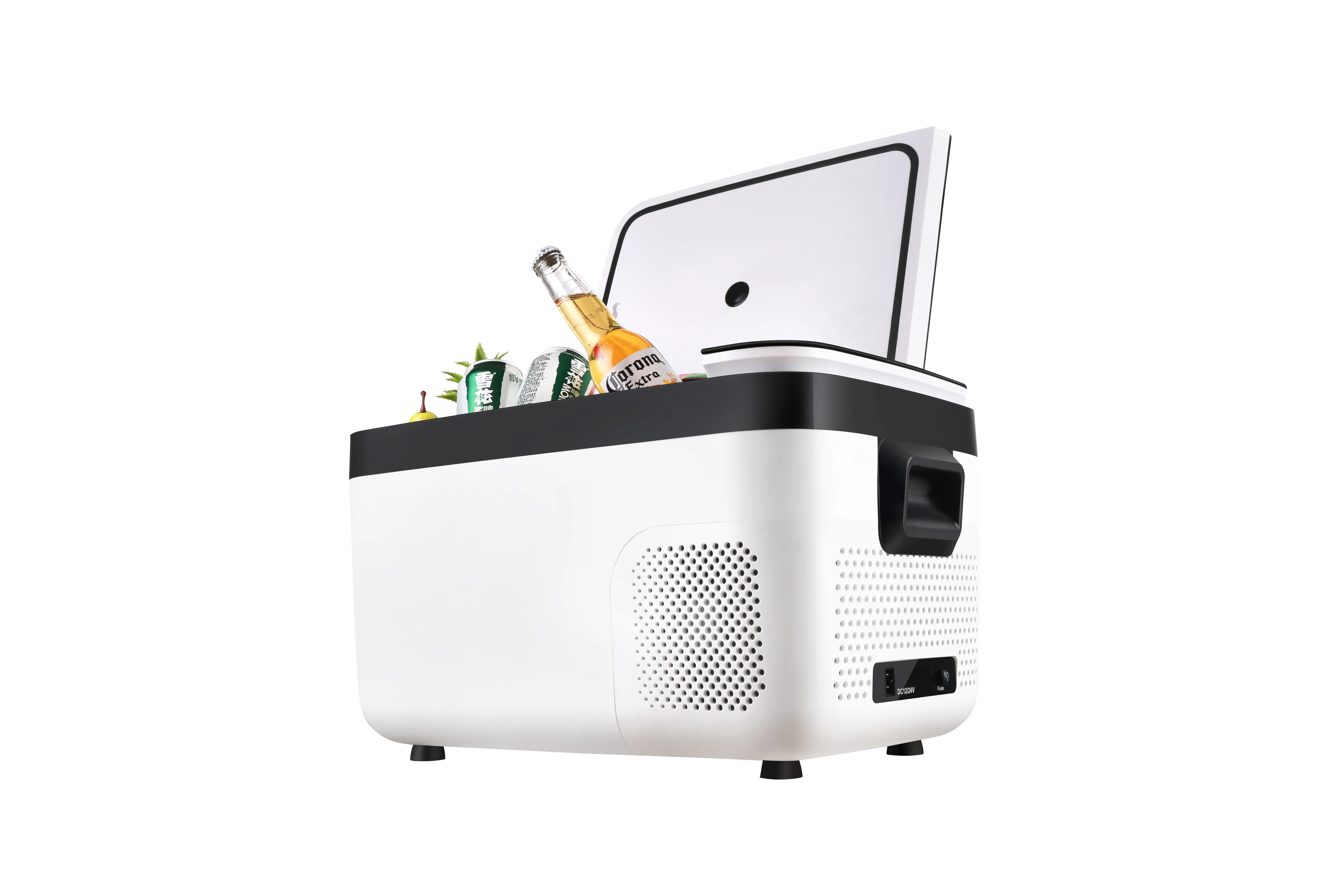 25L DC12V/24V Commercial Clear Ice Cube Maker Machine Picnic Outdoor Refrigerator Deep Freezer