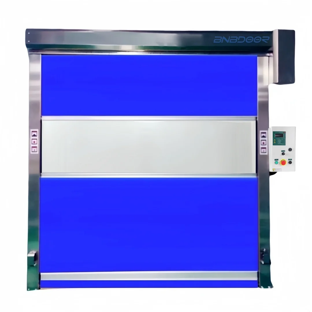New Launch Smart pvc curtain soft security roller shutter door industrial automatic high speed  roll-up pvc doors for warehouse