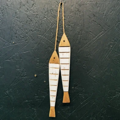 ybox sea style  Wood  Material handmade fish shape Gift two colors wall hanging Custom Print  classic home decoration