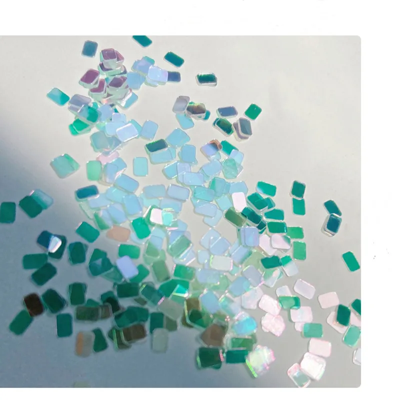 Nail art decoration Thin glitter mirror shining silver pentagram love reflective nail glitter