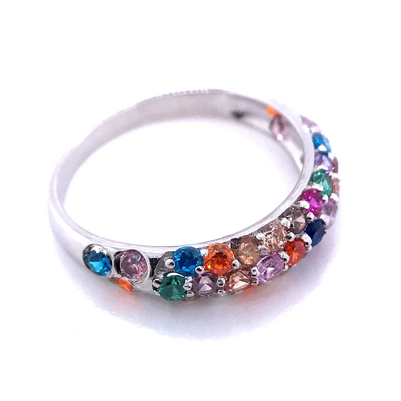 Best Price Colorful Stone Silver Wedding Bands Ring Laser Engraver