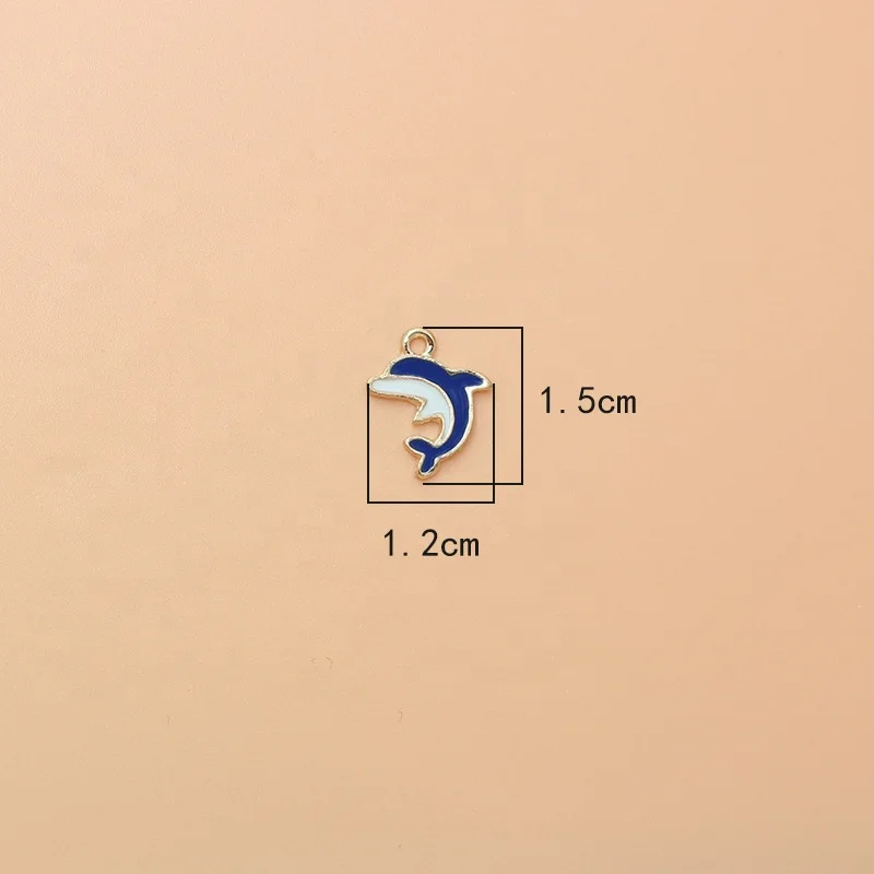 Enamel Marine Life Dolphins jellyfish turtles tropical fish Charm Pendant For Jewelry Making DIY Earring Findings Accessories