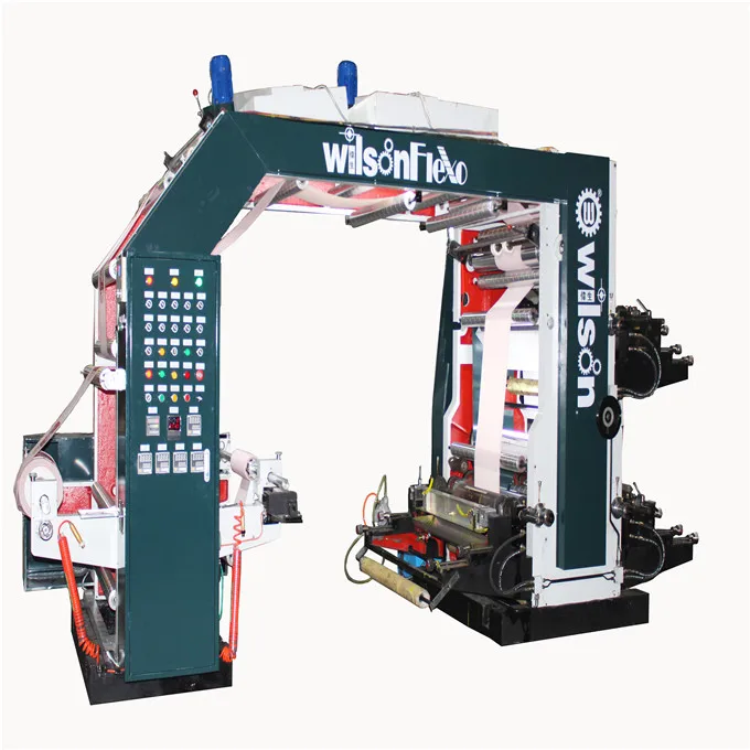 Plastic packaging bag ink pattern flex printing machine