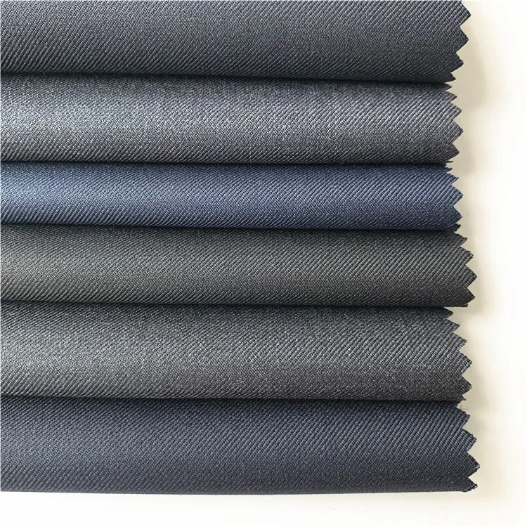 Custom anti static English selvage worsted polyester 70 wool fabric for blazer