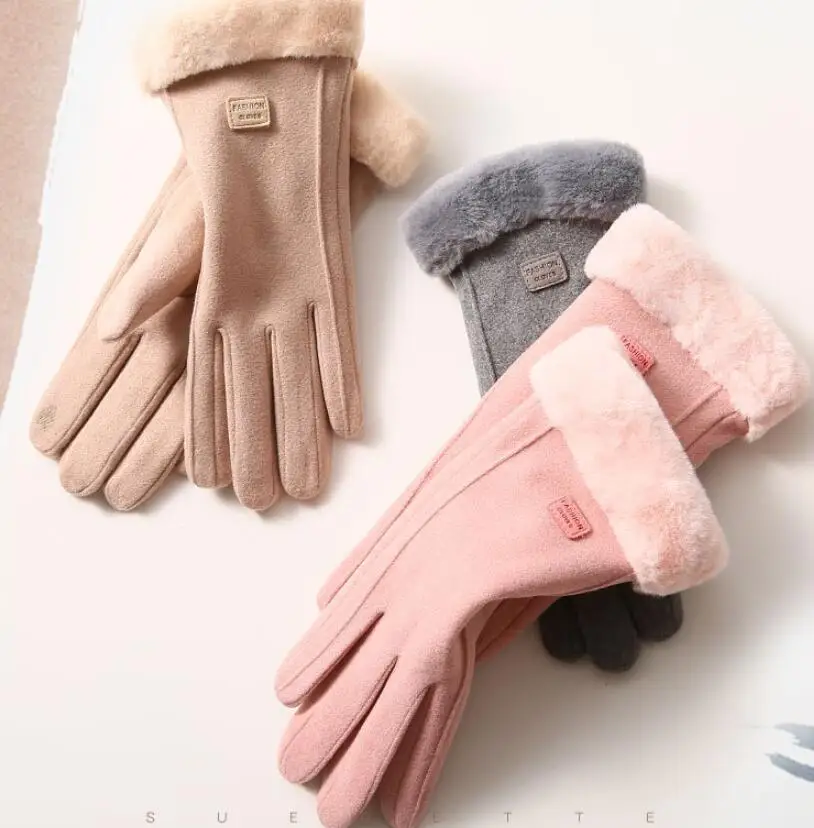 Зимние перчатки для верховой езды, женские эластичные ветрозащитные перчатки с сенсорным экраном