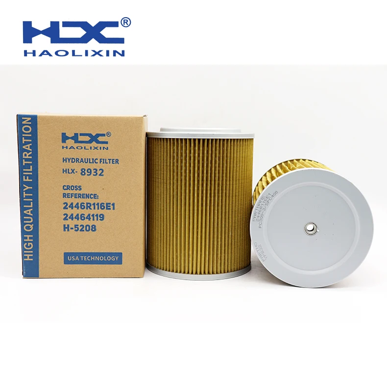 Hydraulic Oil Filter Engine Spare Part 689-13101000 SH60386 24464119 2446R116E1 H-5208 207-60-51200 For Komatsu PC300