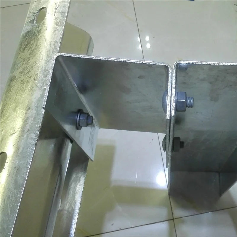 corrugated steel beam guardrail for road safety