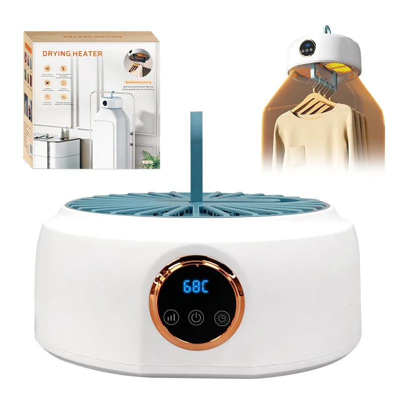 Mini Laundry Dryers with Remote Control Portable Clothes Dryer Small Compact Foldable Electric Drying Machine with Dry Bag