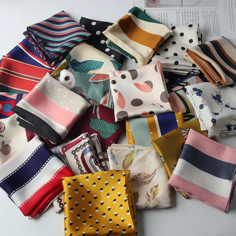 Роскошный качественный Шелковый женский шарф с принтом, дизайнерский шейный платок, шарф на заказ