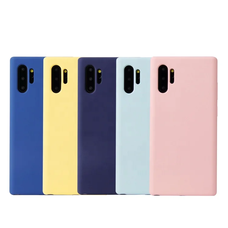 
Feel slippery Waterproof Real Liquid Silicone Phone Case For Samsung Note 10 