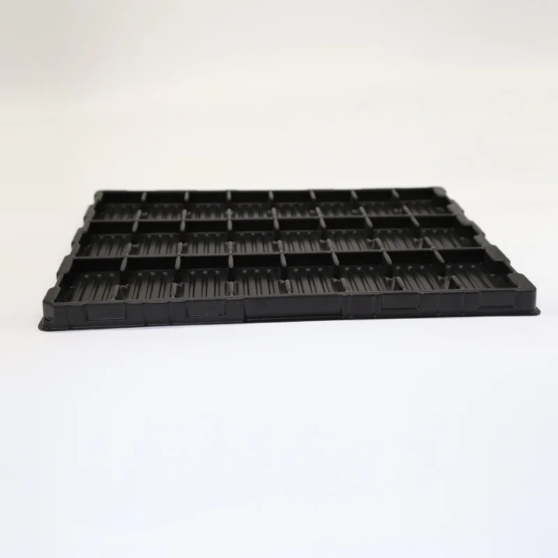 square shape anti-static electronic tray PS esd plastic tray plastic esd blister tray for small parts packaging