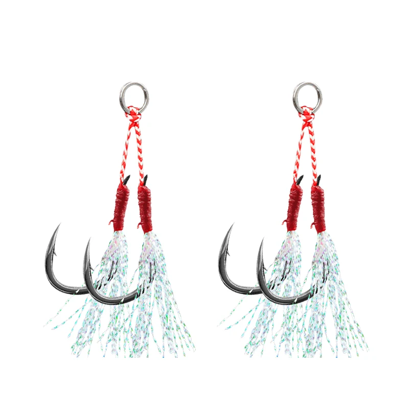Plamer carbon steel saltwater jig assist hook double fishing hook sea fishing jigging hook