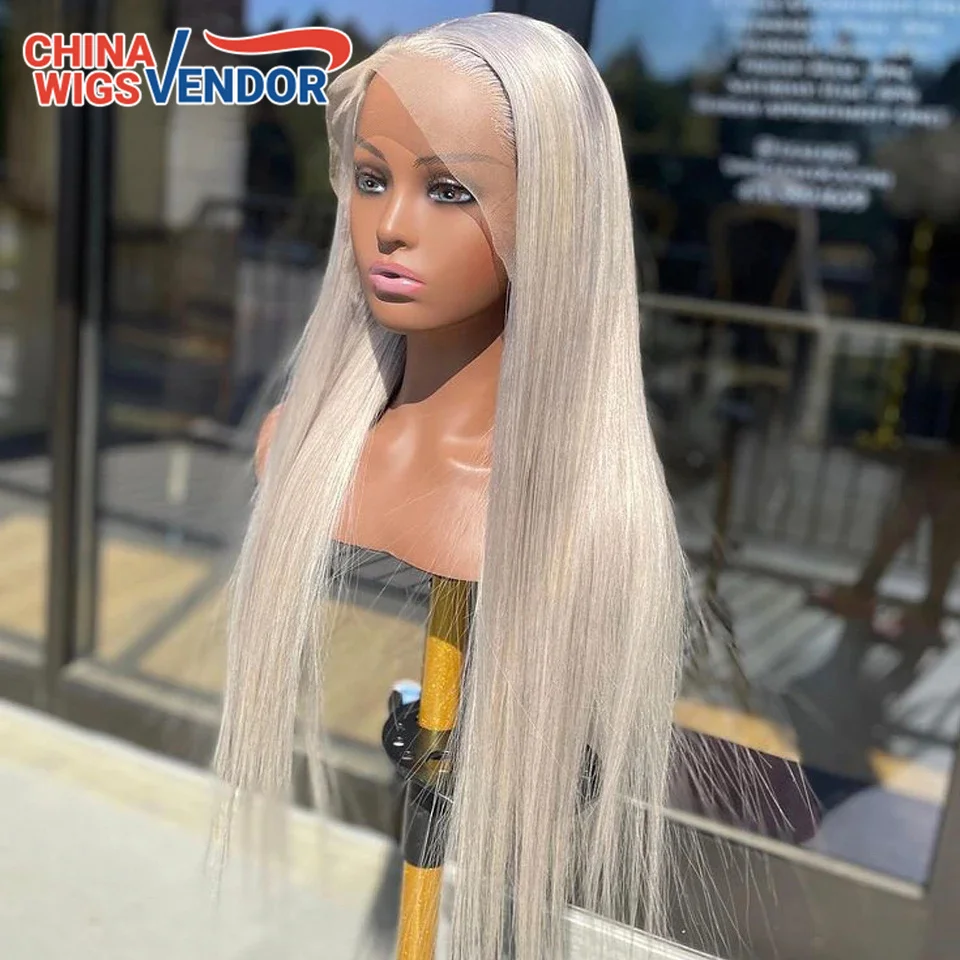 Cheap customized colored gray human lace wigs,fancy style body wave/straight 40 inch long human hair wigs 200% density