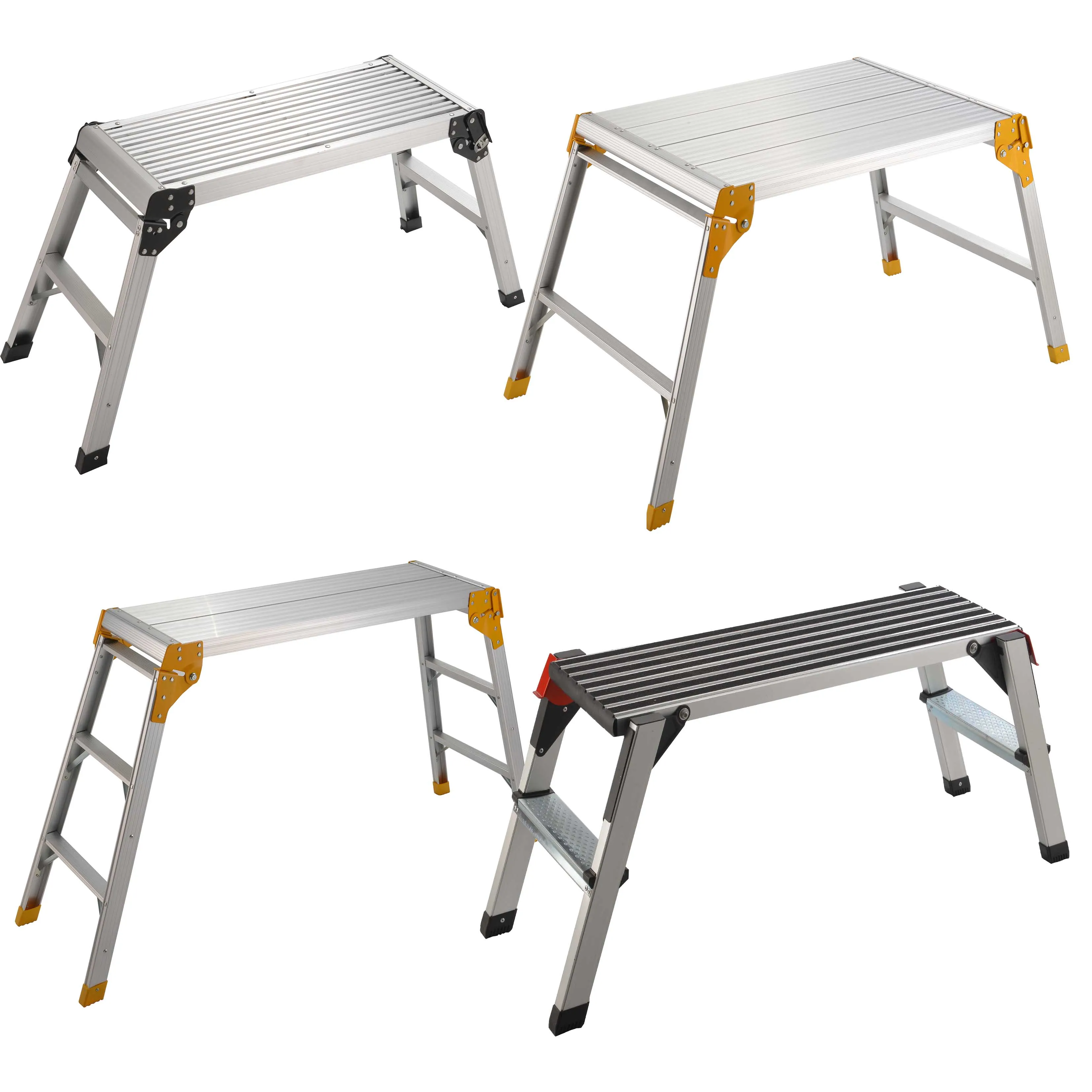 Platform Ladder Aluminium Folding rv step Stool Car Washing Ladder Sturdy Tools and Lightweight Work Platform