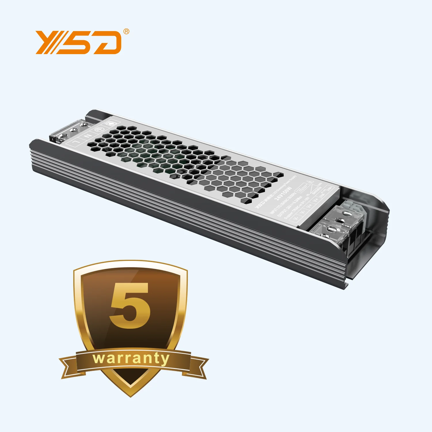 5 Years Warranty Triac Dimmable Led Power Supply 200w Dc  24v 12v Led Driver For Led Light 150w 100w 150w 60w 300w