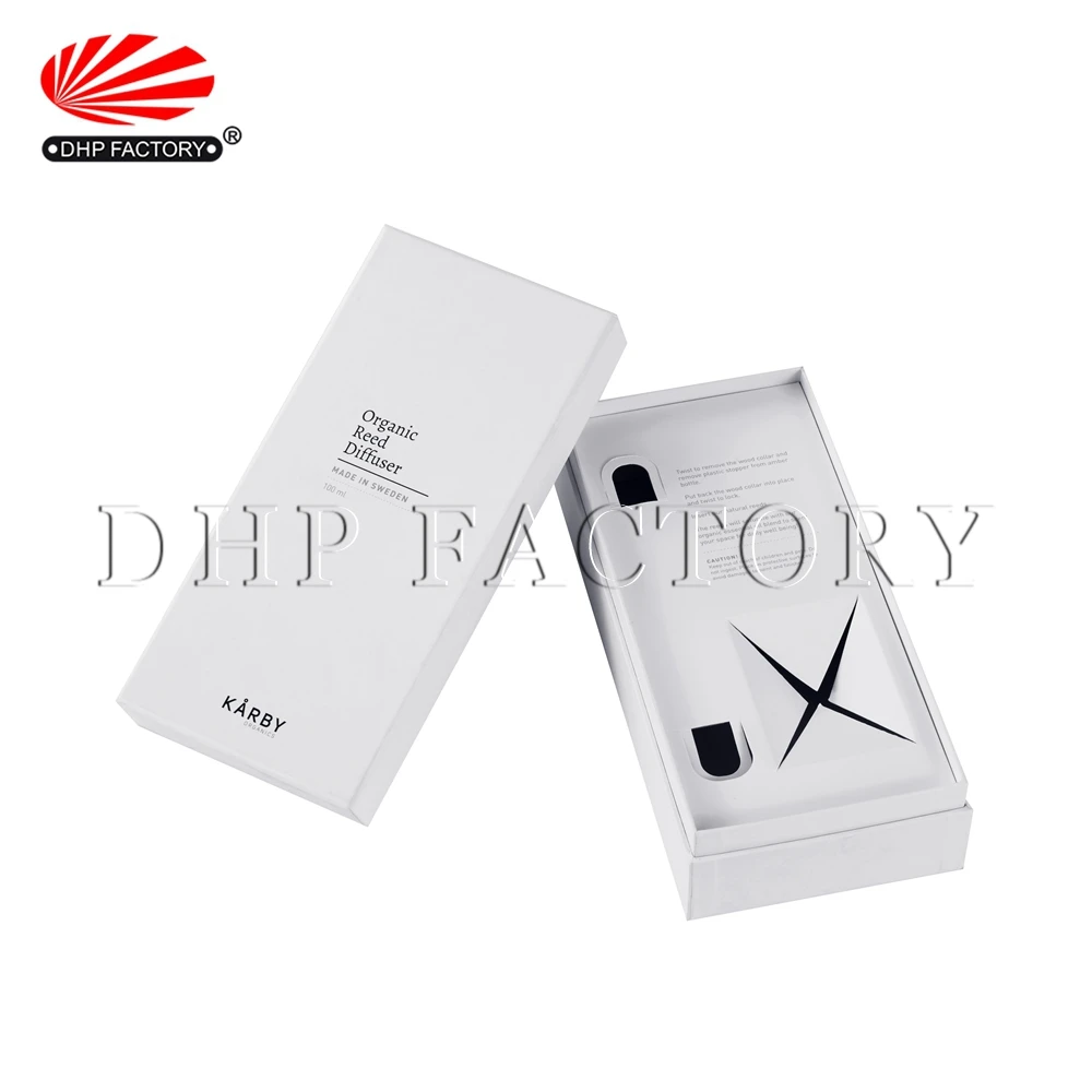 Элегантный полноцветный индивидуальный логотип Жесткий картон раздвижной ящик стиль Рид диффузор упаковочная бумажная коробка