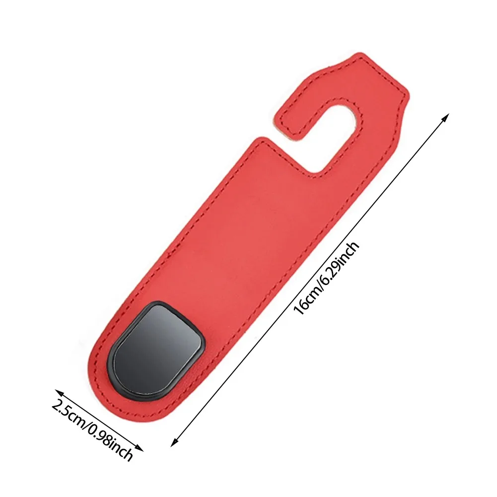 Car Back Seat Hooks Tools Suede Leather Auto Seat Headrest Hooks Storage Hanger Upgrade Automotive Interior Accessories Fastener