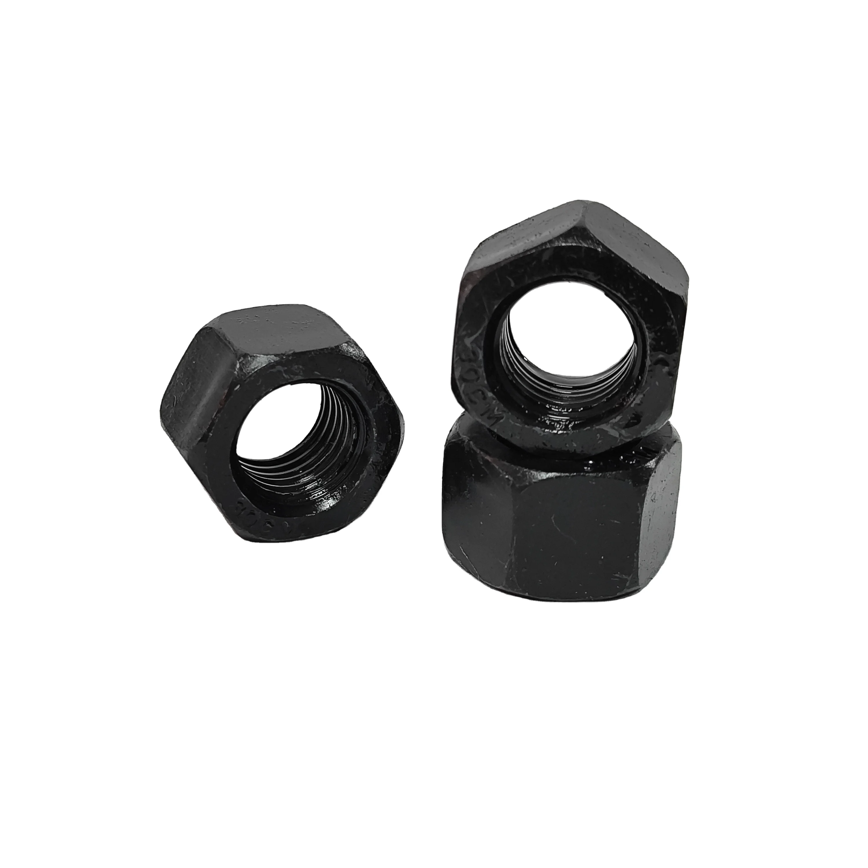 A194 GR.2H Hot sale High Strength Factory supply Metric Inch Carbon steel Heavy Hex Nut ANSI/ASME B 18.2.2 black CS ASTM A 563