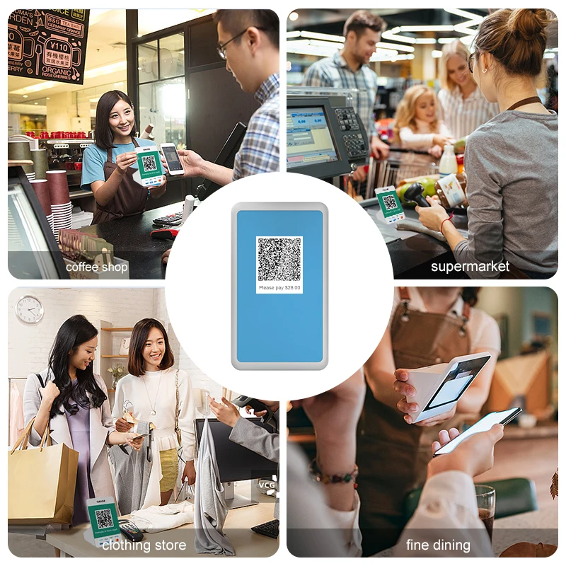 RINLINK F91 2.4-inch QR Code Display Stand Support SDK Self-development Customization