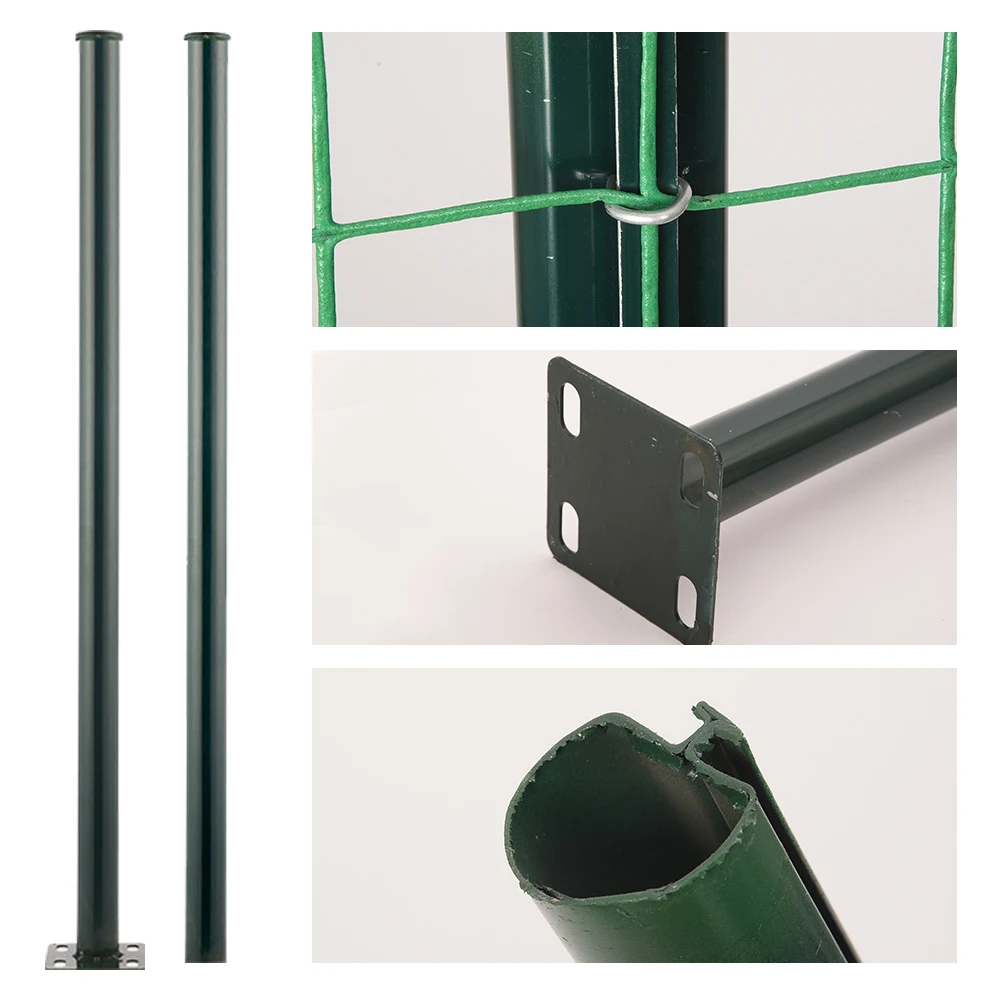 Holland fence post with Dovetail column Dutch net support pole euro mesh fence