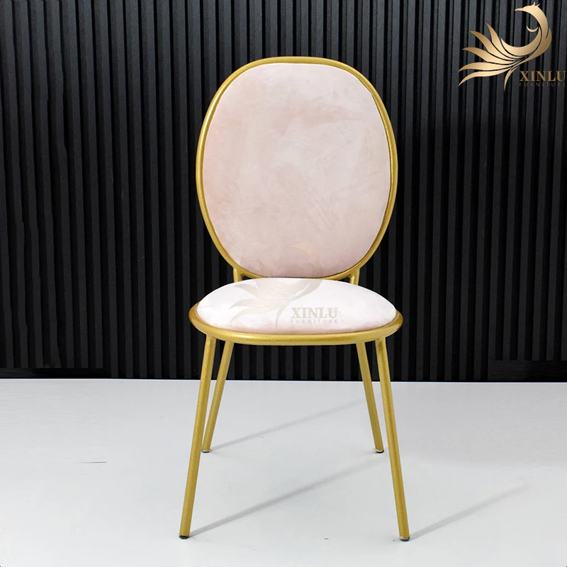 Wholesale Cheap Luxury Stackable Rental Gold Metal Iron Steel Hotel Wedding Banquet Chairs
