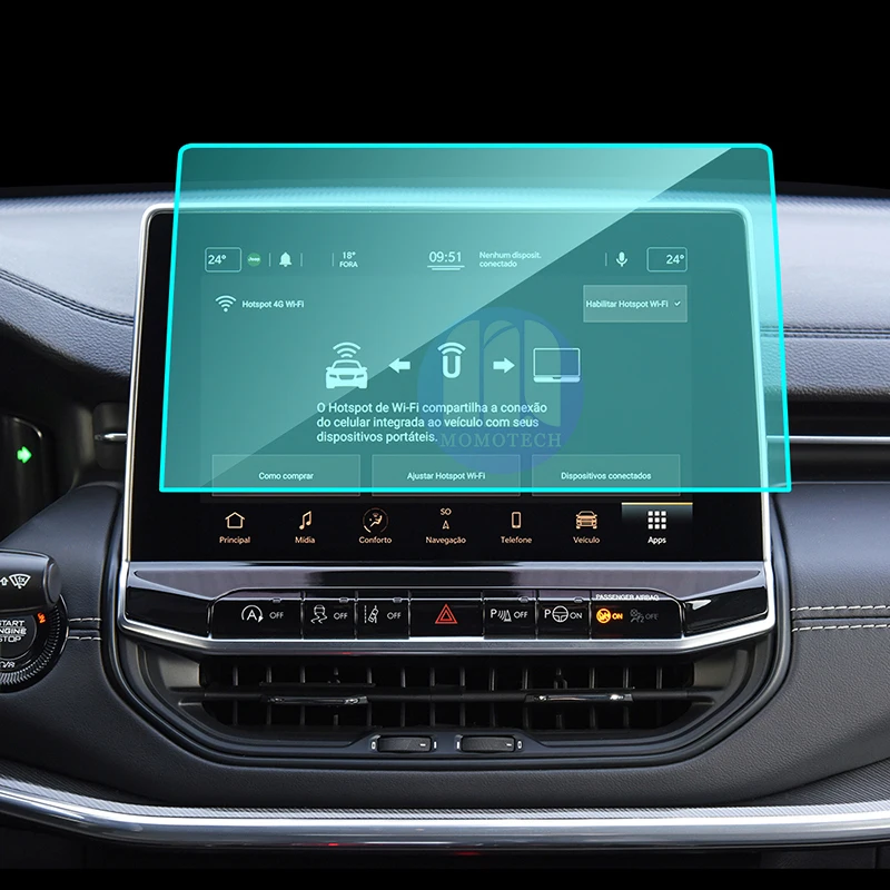 Tempered glass protective film For Jeep compass 2021 2022 10.1 inch Car GPS navigation film LCD screen Anti-scratch Film