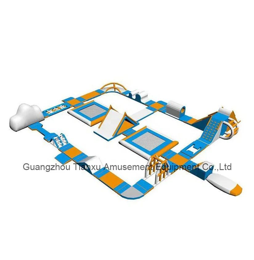 Commercial Outdoor Blow Up Adventure Equipment Toys Aquatic Sports Inflatable Floating Water Park For The Lake or Sea Game