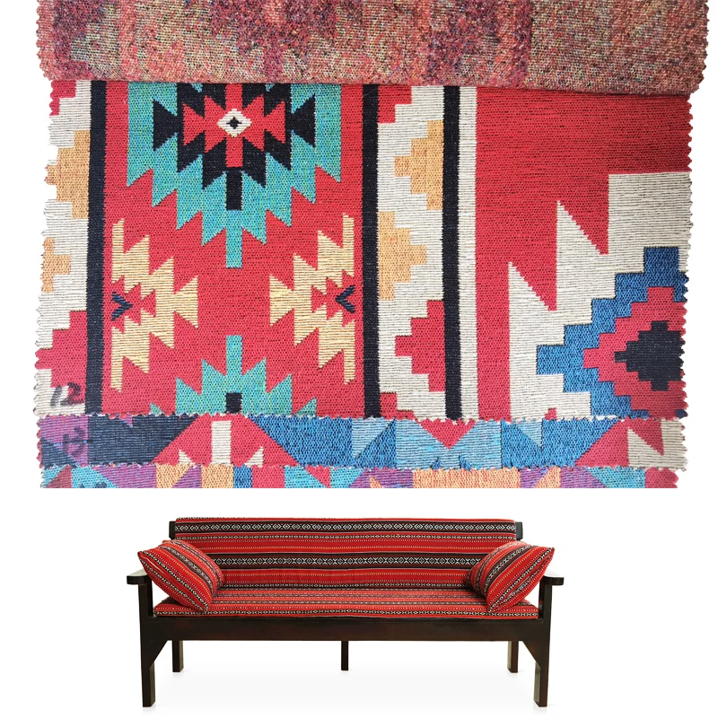 Jacquard Fabric Middle Eastern Style Sadu Fabric Sofa Furniture Textile Factory Direct Sales