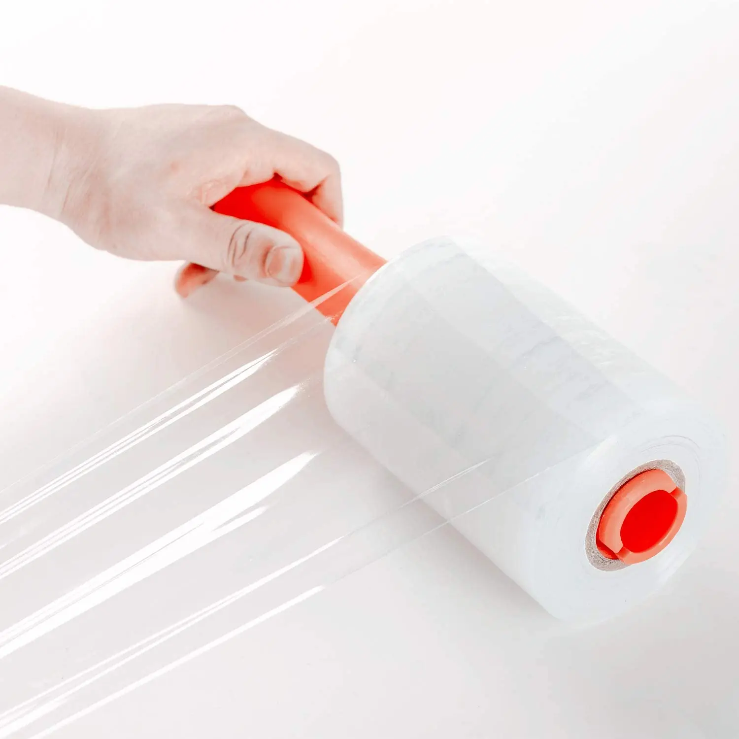 Pallet Wrap 100mm*100m Industrial Stretch Film with Rolling Handle Hand Shrink Wrap