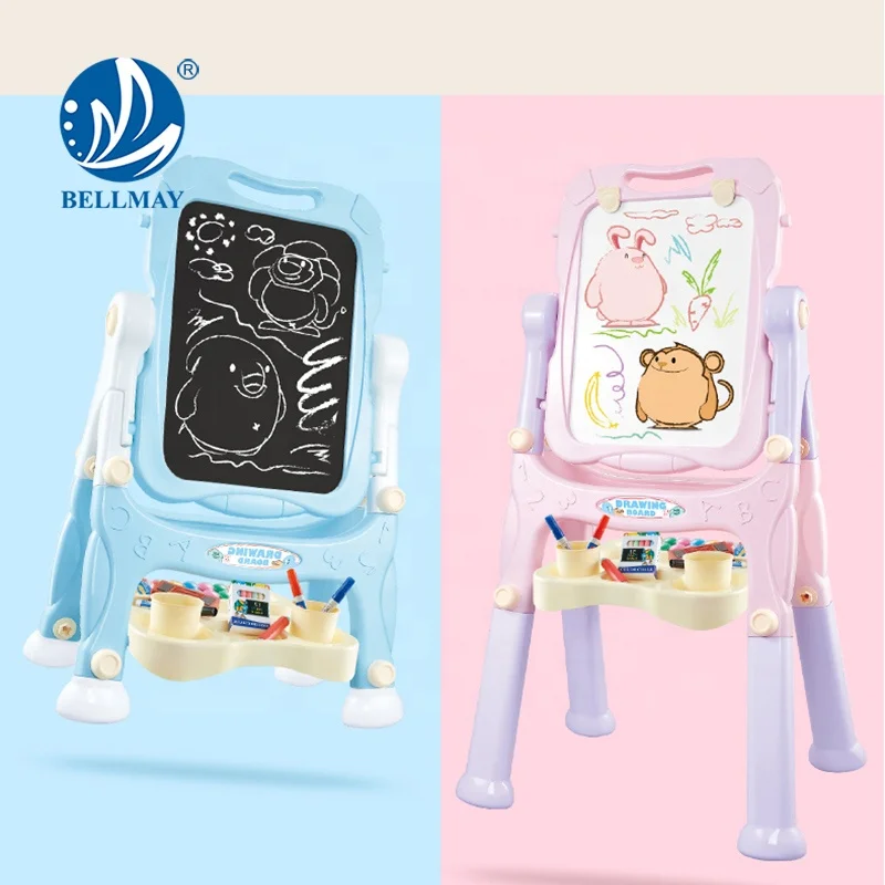 Bemay Toy Kid Intelligent Double Sided Short Crus Magnetic Writing Board Drawing Toys For Painting