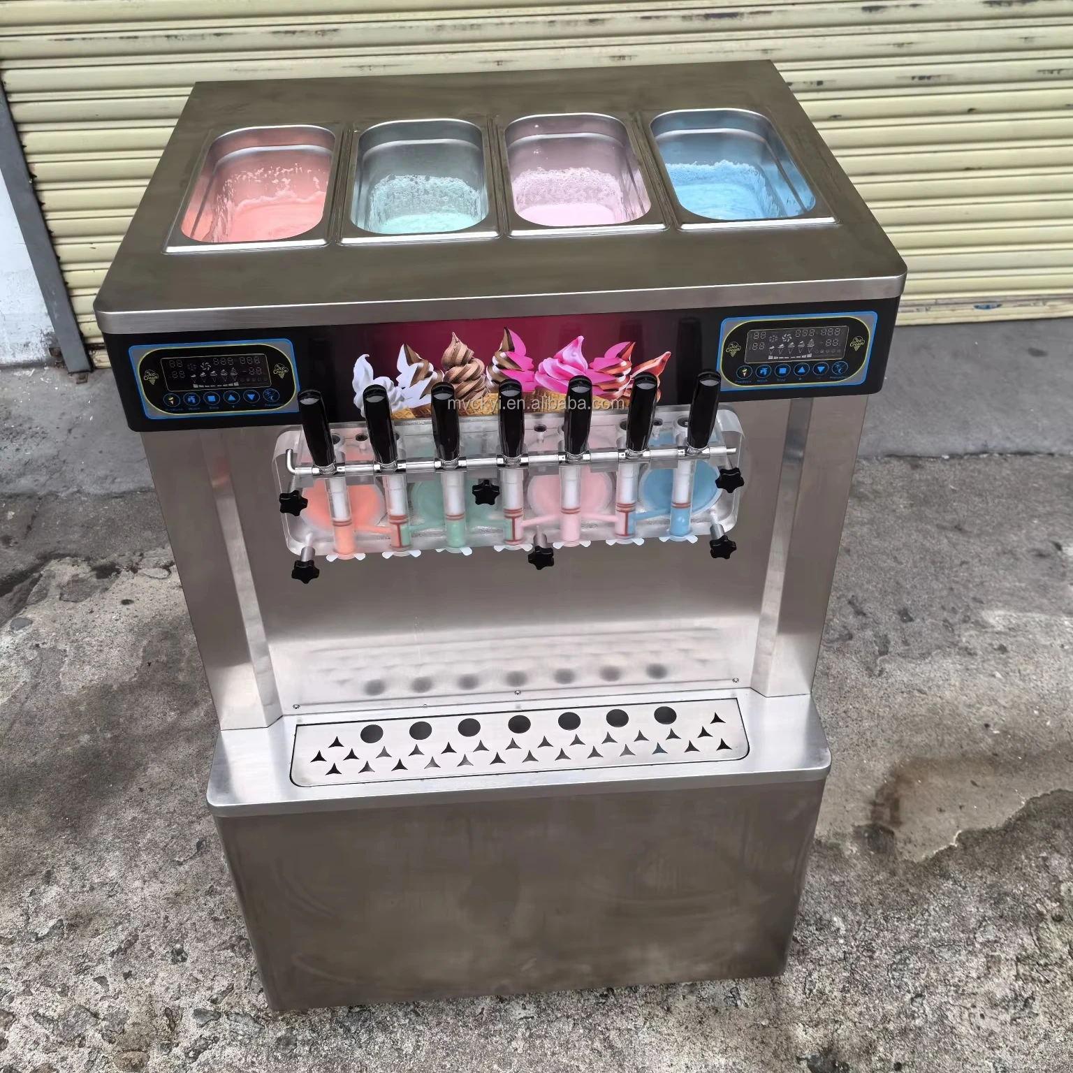 Factory Price 7 Flavor Soft Ice Cream Making Machine Carpigiani portable snack Sundae Frozen Yogurt Ice Cream Maker