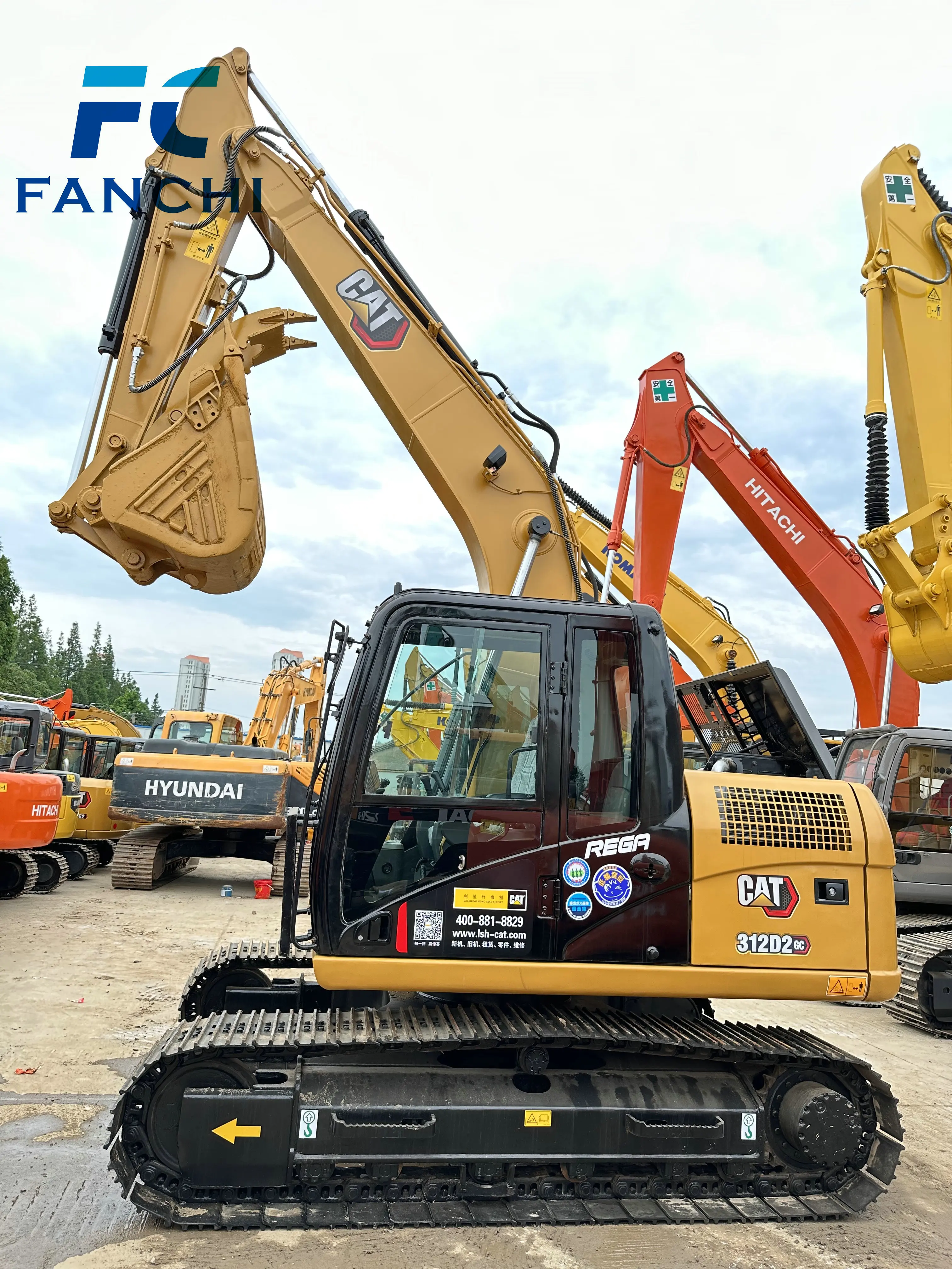 Оригинальный японский использованный CAT312D2GC высококачественный ухоженный гусеничный 12-тонный гидравлический экскаватор по низкой цене