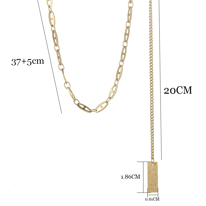 European And American Creative Stainless Steel Pig Nose 18k Gold Plated Necklace Chain