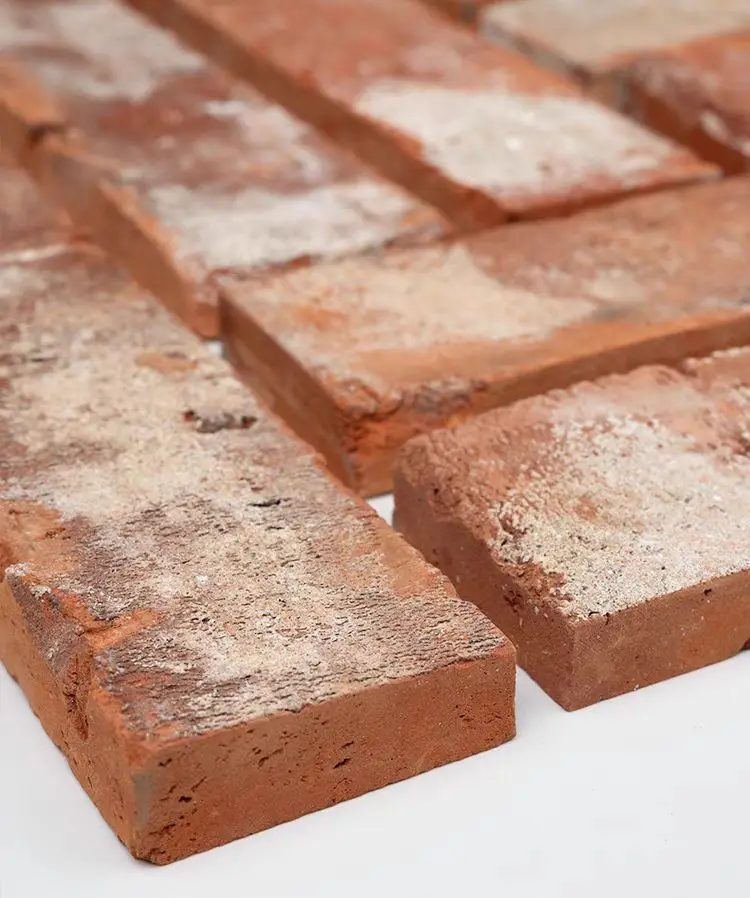 Огненная глина старые красные кирпичи наружная стена декоративная кирпичная старинная тонкая плитка из шпона