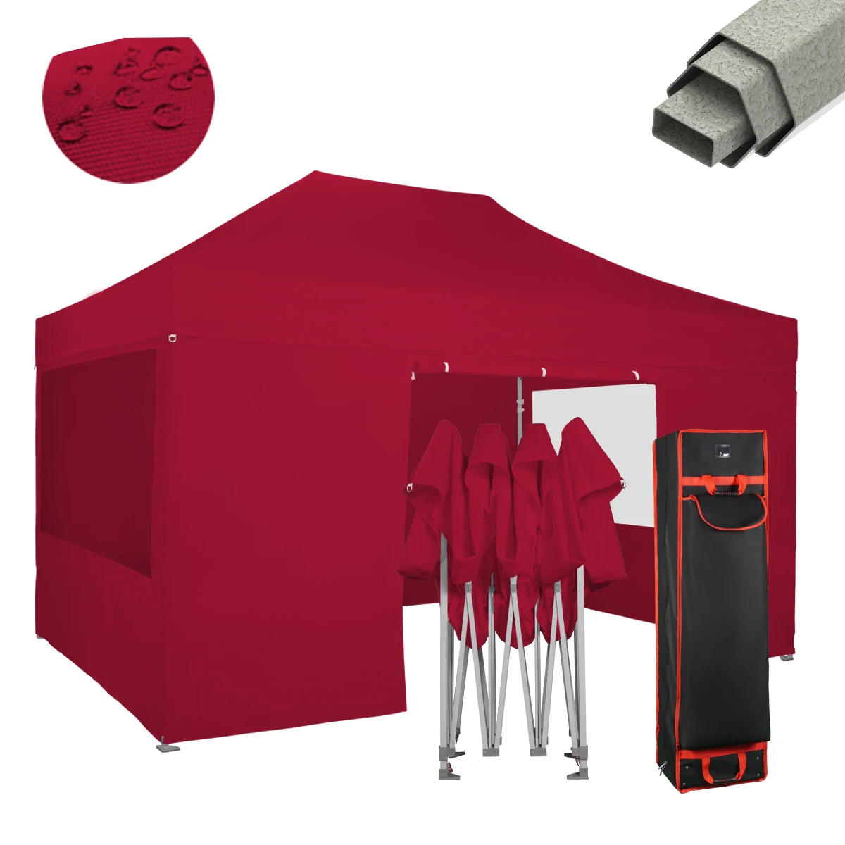420D classic 32mm steel frame 3 x 4.5m outdoor sunshade waterproof pavilion canvas canopy folding stretch tent fabric waterproof