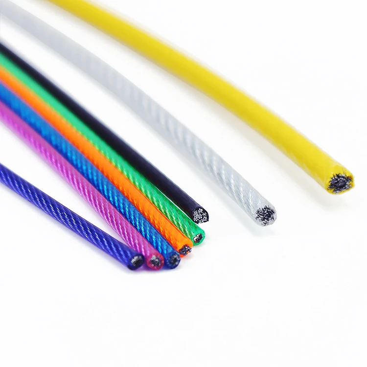 Wholesale High Quality 7X19 Solid Hard Wear-Resistant Pvc Coated Steel Wire Rope