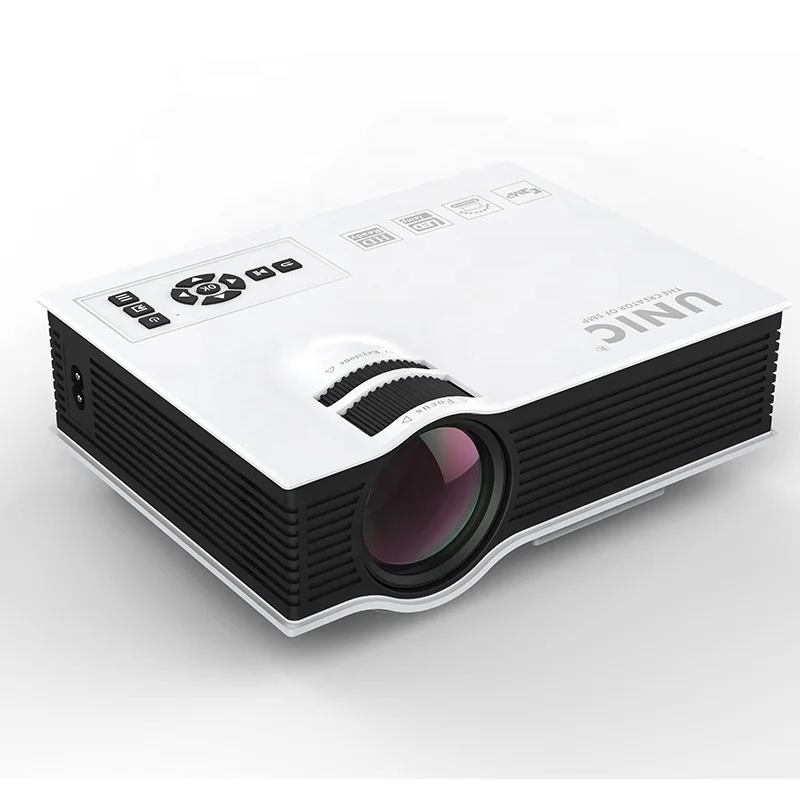 UNIC UC68S Projector 100ANSI Lumens with 139.3 Inch Projector Screen, 1080P Full HD Supported Video Projector