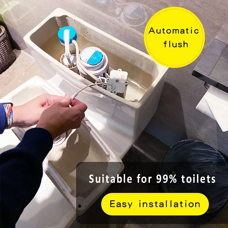 RSTO Up Press Flush Valve Toilet Tank Fitting Automatic Toilet Flush Valve Sensor Smart Toilet Flusher