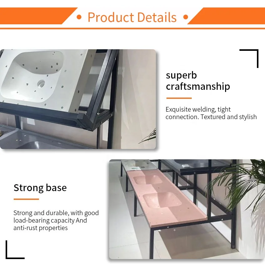 Customized brochure sign holder exhibition sanitary sink mosaic tile for kitchen and bathroom wall tile sink display rack