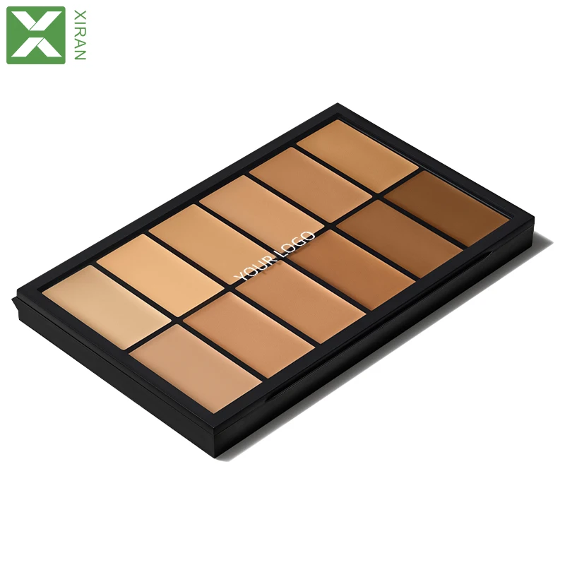 Matte Face Foundation Powder Makeup Private Label Vegan 12 Colors Multi-Use Cream Foundation Concealer Contour Palette