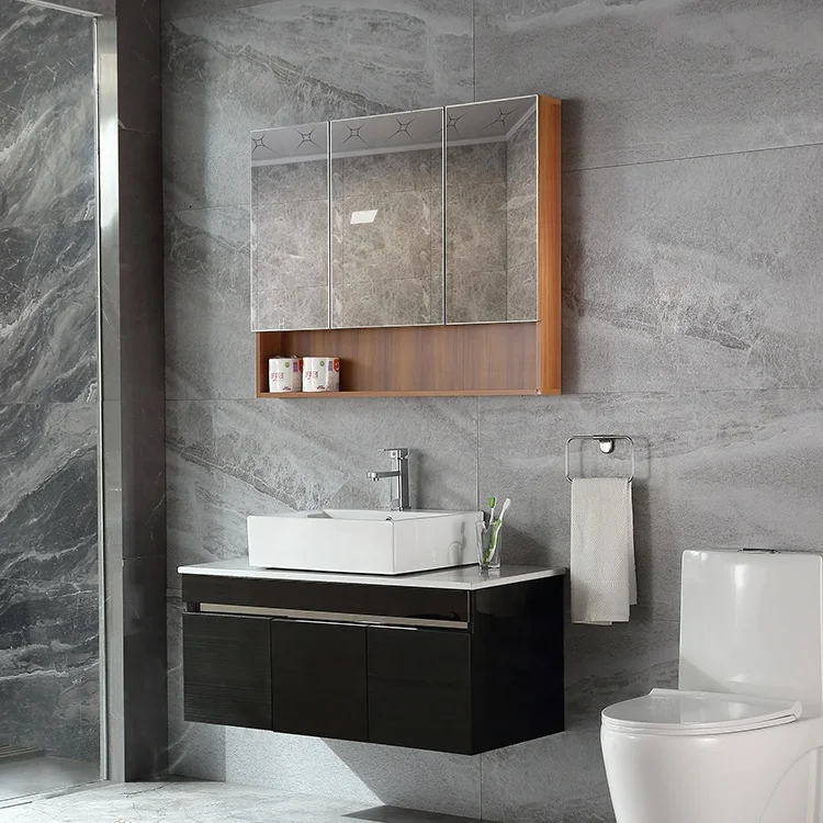 Hot Sale Ultra Luxury Affordable Bathroom Vanity With Mirrored Cabinets