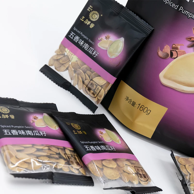  Оптовая продажа с фабрики три полных яйца 160 г пакет семян тыквы пятью вкусами соленые семена
