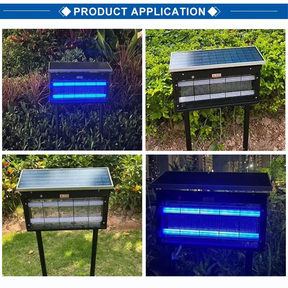 10W/20W Solar Power IP65 Bug Zapper Anti Mosquito Lamp Pest Control Outdoor Electric Mosquito Control Lamp