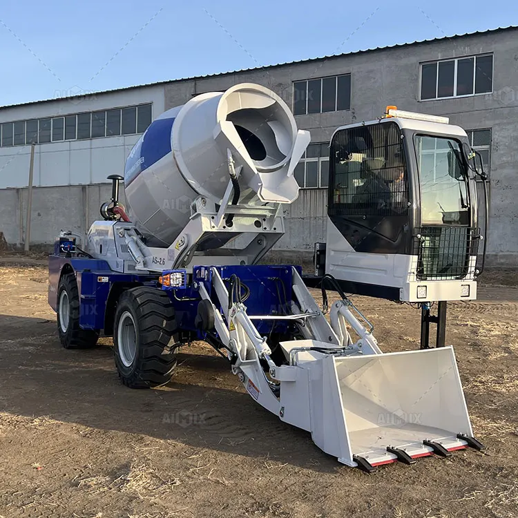 2.6 CBM/Batch Diesel Engine Automatic Self Loading Lifting Concrete Mixer Truck Machine